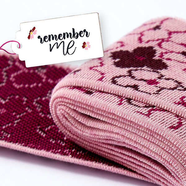 GOTS Ekologiska stickade muddar CUFF ME REMEMBER ME Forget-Me-Not [140 cm | 7,5 cm] | Albstoffe,  image number 2