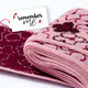 GOTS Ekologiska stickade muddar CUFF ME REMEMBER ME Forget-Me-Not [140 cm | 7,5 cm] | Albstoffe,  thumbnail number 2