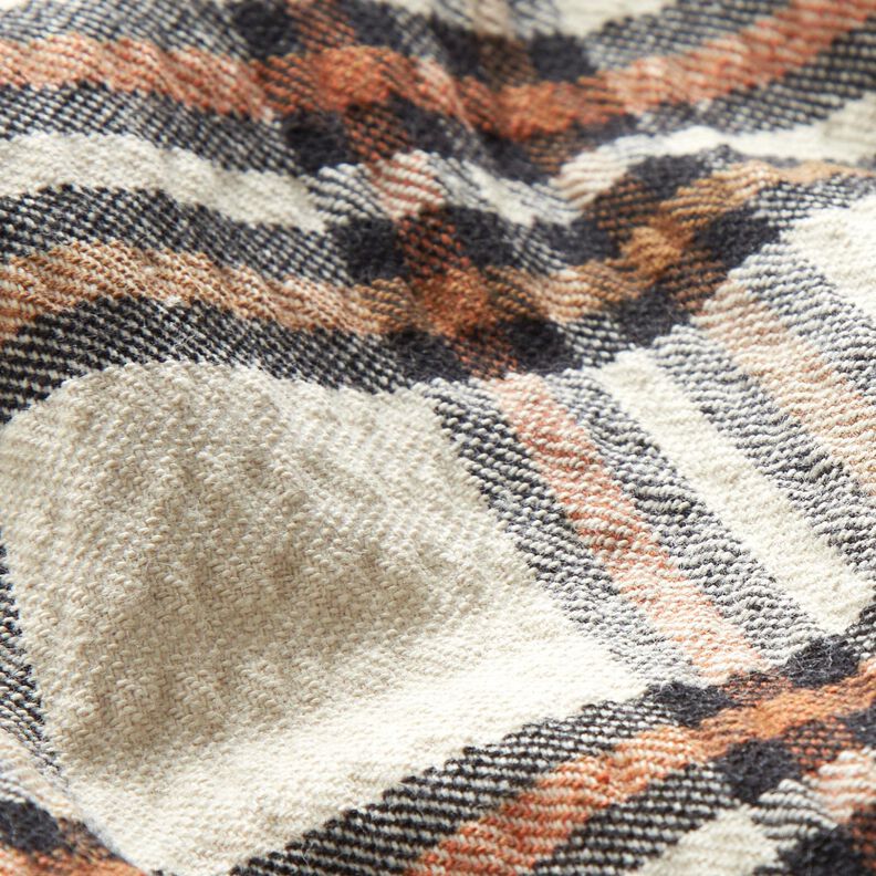 Seersucker skotskrutig – beige/terracotta,  image number 3