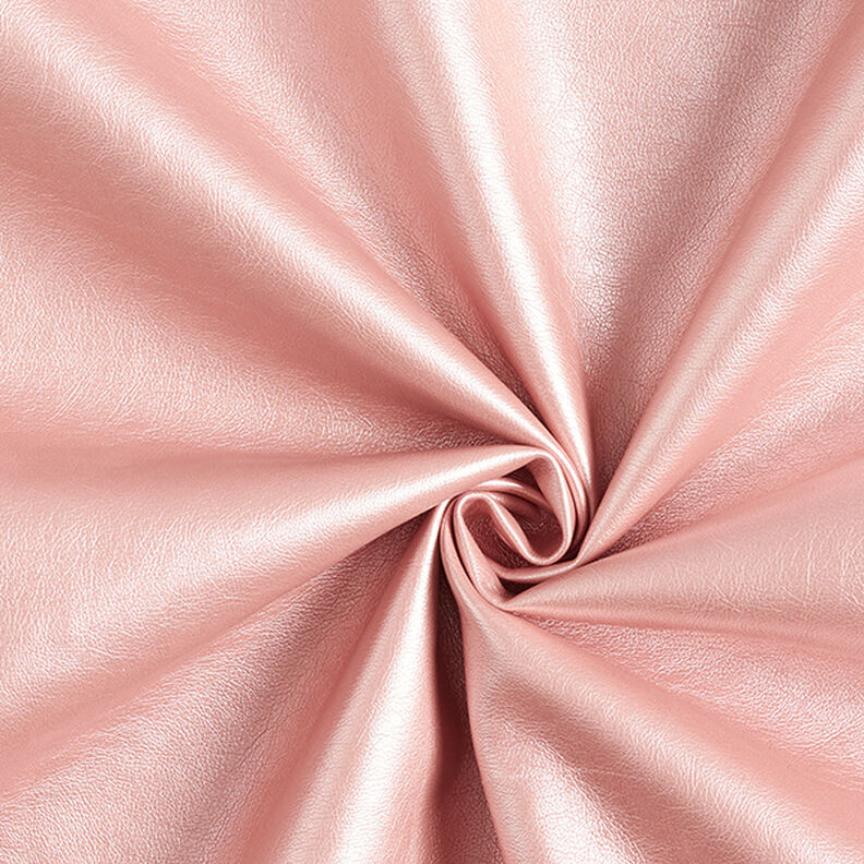 Konstläder Metallic-glans – rosa,  image number 1