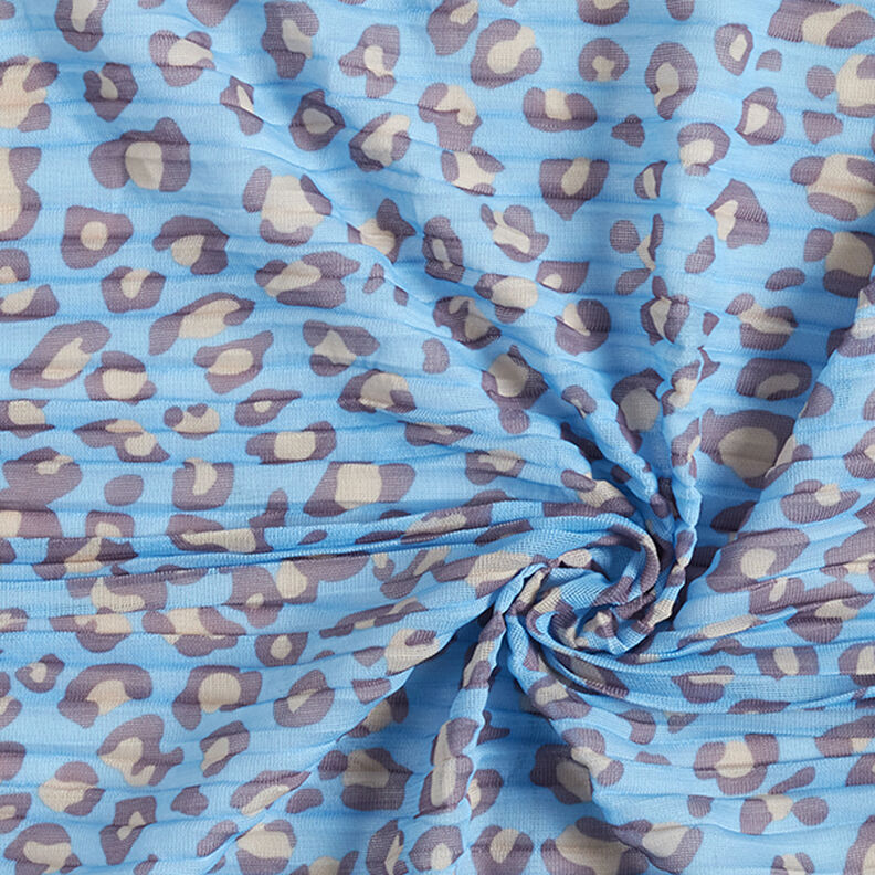 Plisserat leopardmönster – ljusblått,  image number 3