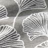 Dekorationstyg Jacquard stor ginkgo – granit/elfenbensvit,  thumbnail number 5