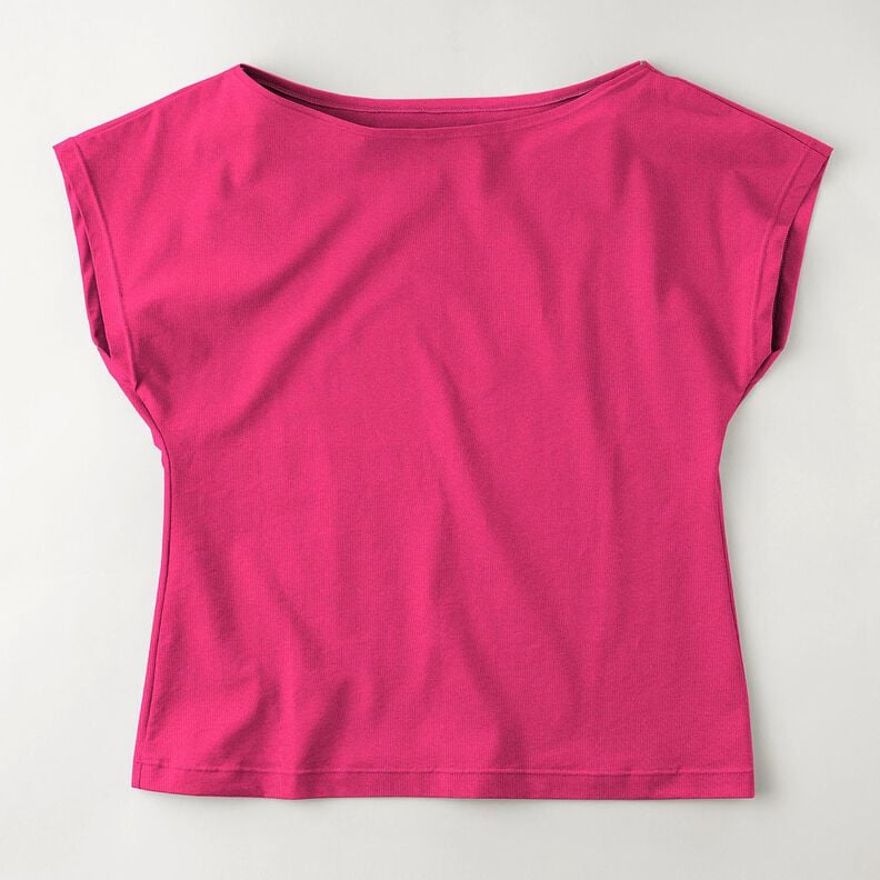 Lätt french terry enfärgad – intensiv rosa, image number 6