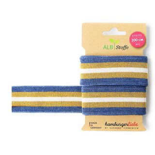 Band av ekologisk jacquard STRIPE ME GLAM  [200 CM | 3,5 CM]  | Albstoffe | Hamburger Liebe, 