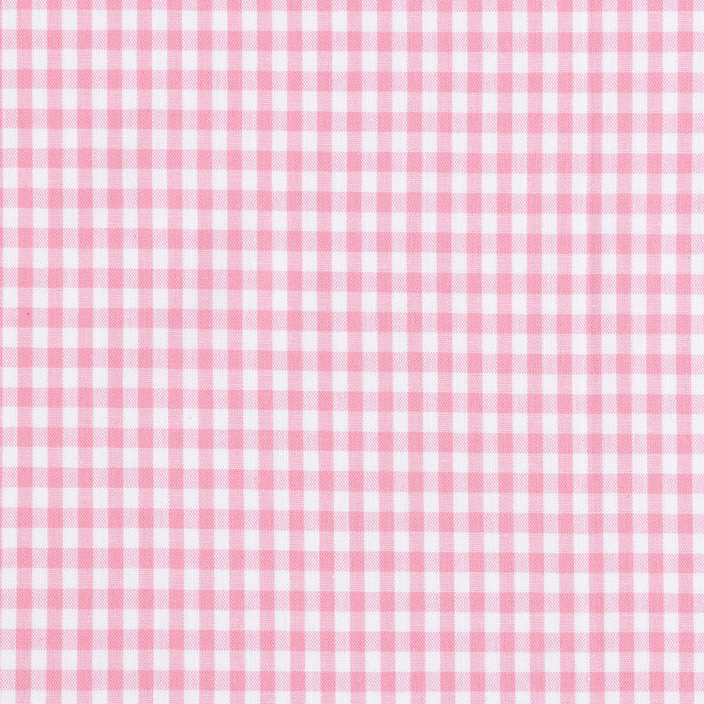 Bomullstyg Vichy rutig 0,5 cm – rosa/vit,  image number 1