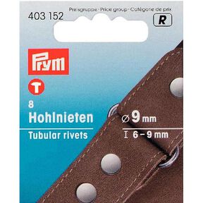 rörformiga nitar [8 styck | Ø 9 mm] - silver metallic| Prym, 