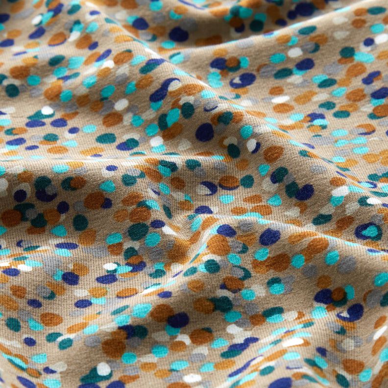 Bomullsjersey färgglad konfetti – dyn/blågran,  image number 2