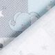 Bomullstyg Kretong Babyzoo – ljusblått,  thumbnail number 3