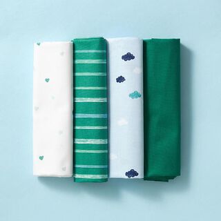 GOTS Tygpaket Poplin | Tula – mörkgrön, 