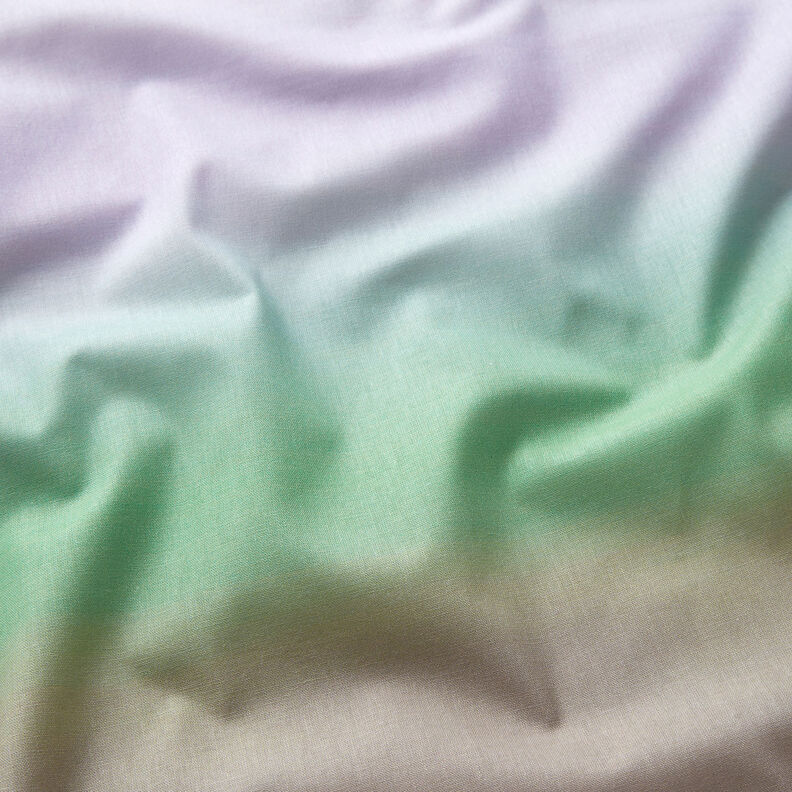 GOTS Bomullsbatist Solnedgång färggradient | TCC x LOOKS by Wolfgang Joop – lysgrön/fläder,  image number 3