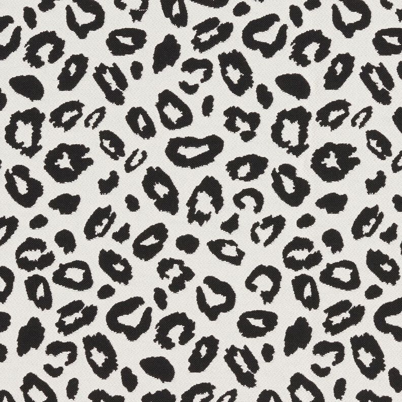 Dekorationstyg Jacquard leopardmönster – elfenbensvit/svart, image number 1