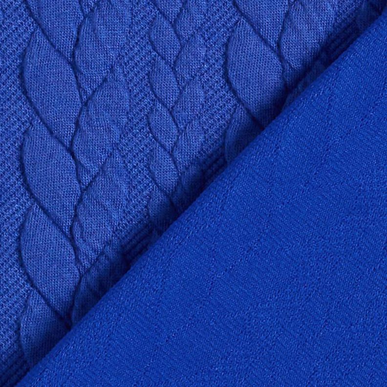 Jerseyjacquard Cloqué Flätat mönster – kungsblått,  image number 4