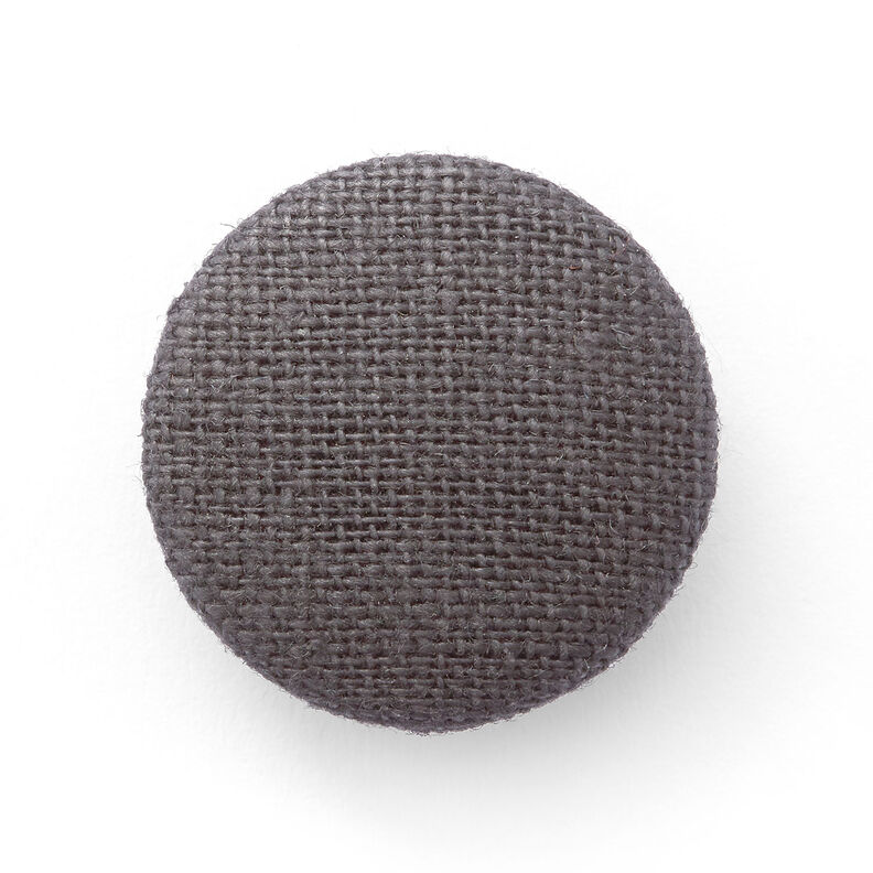 Klädd knapp, Linne Medium – skiffergrått,  image number 1