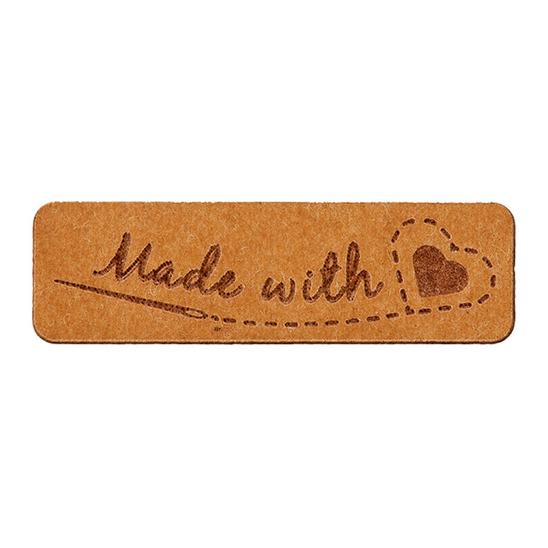 Dekorationsdetalj Made with Love – brun,  image number 1
