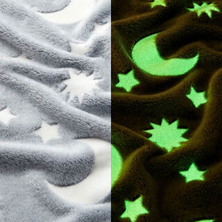 Mysfleece Glow in the Dark-måne och -stjärnor – nattblå/kräm, 