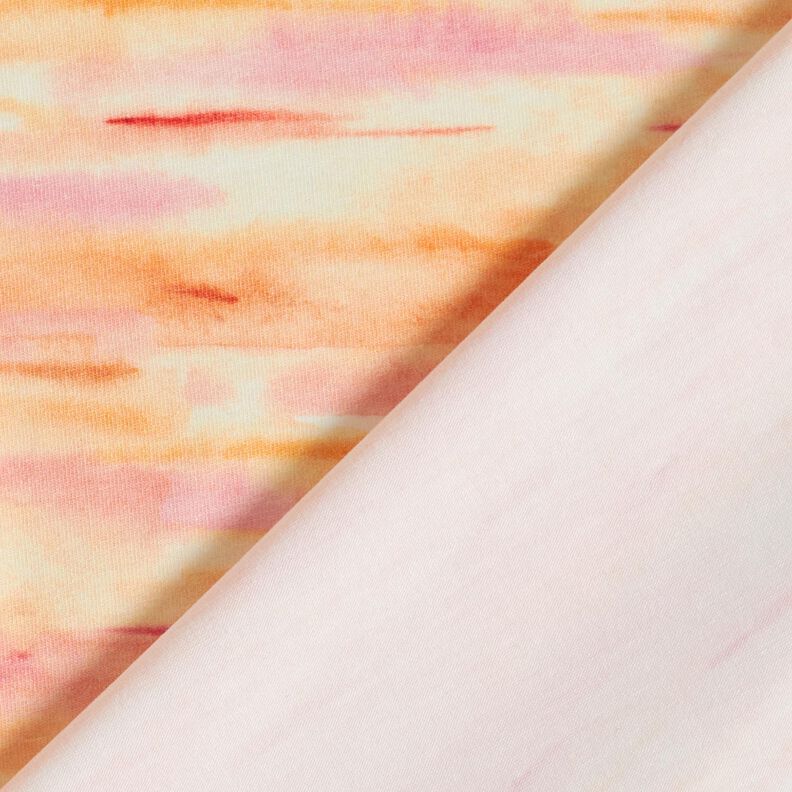 Bomullsjersey Suddiga akvarellränder Digitaltryck – persikofärgad/pink,  image number 4