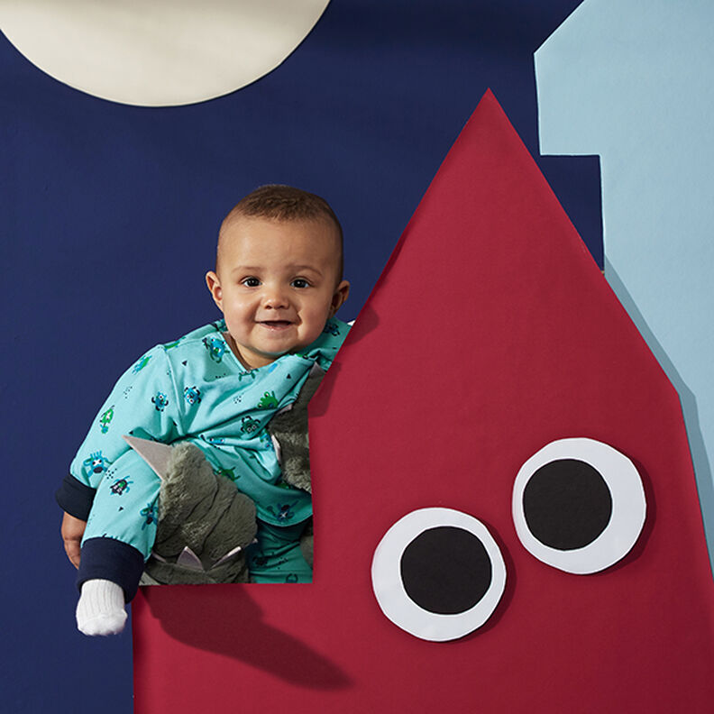 Bomullsjersey Medium Uni – ljusblå,  image number 9