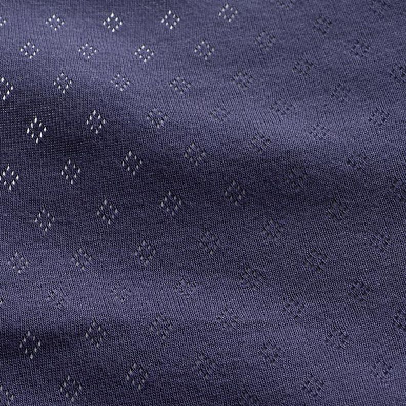 Finstickad jersey med hålmönster – marinblått,  image number 1