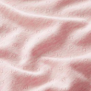 Finstickad jersey med hålmönster Melange – ljusrosa | Stuvbit 90cm, 