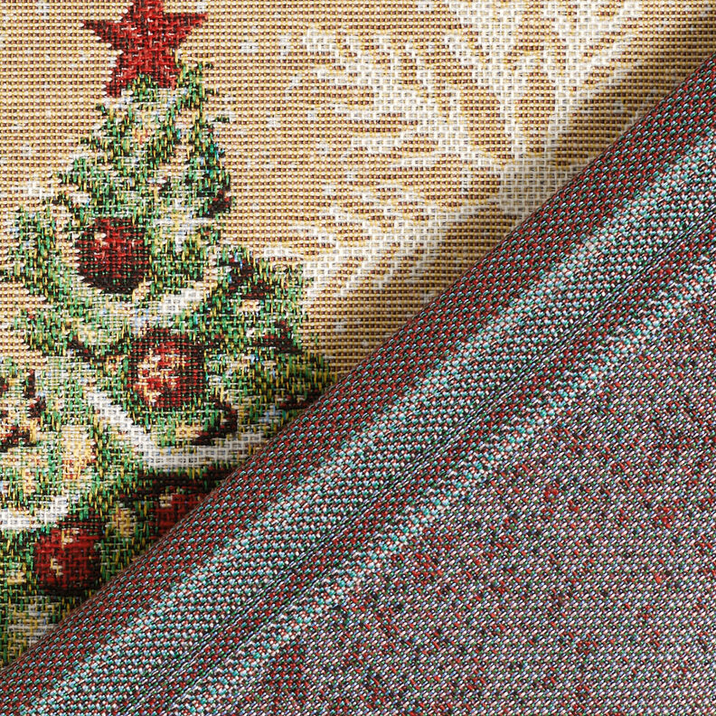 dekorationspanel Gobeläng Gran – karminröd/ljusbeige,  image number 4