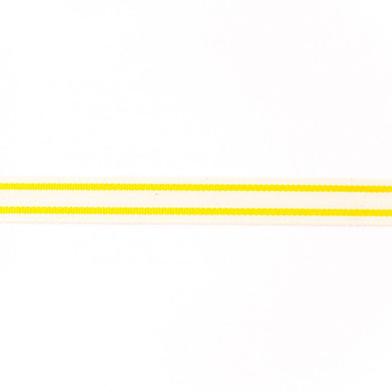 Vävt band Bomull ränder – gul,  image number 1