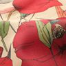 Outdoortyg Canvas Vallmoblommor – beige/kaminrött,  thumbnail number 3