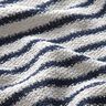 Stickad bouclé ränder och glitter – vit/marinblått,  thumbnail number 2