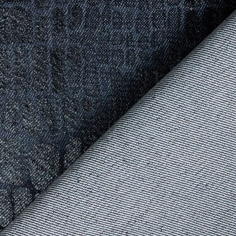 Viskosjeans i reptilstil – svartblå,  image number 4