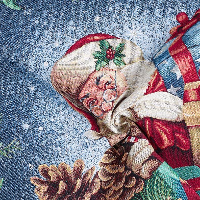 Panel Gobeläng Julklappsutdelning Lurex – blå/grön, image number 3
