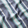 Muslin/Dubbel-krinkelväv garnfärgade ränder – indigo/isblå,  thumbnail number 2