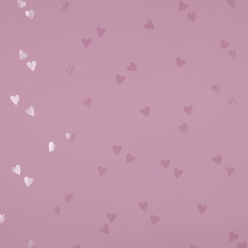 Regnjackstyg små hjärtan | Poppy Fabrics – ljus gammelrosa, image number 1