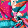 Viskos Voile stora blommor kantdesign Panel – petrol,  thumbnail number 3