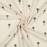 Muslin/Dubbel-krinkelväv Broderade palmer  | Poppy Fabrics – yllevit/mörk-oliv,  thumbnail number 3