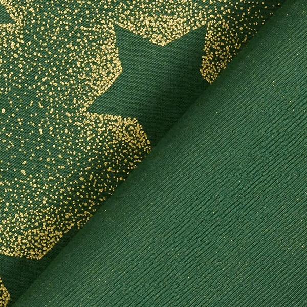 Bomullstyg Poplin stjärnor guldstoft – grön/guld,  image number 4