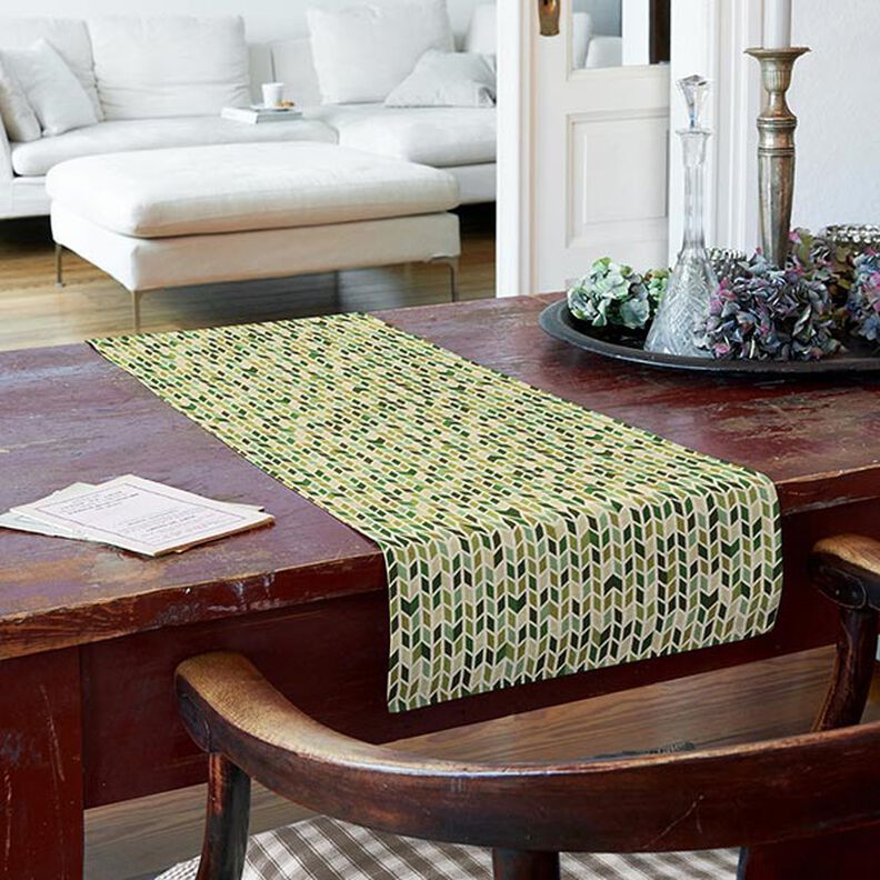 Jacquard Gobeläng Sicksack – grön, image number 7