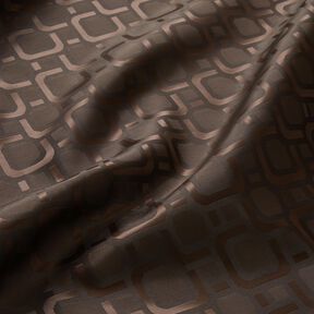 Fodertyg Jacquard retromönster – mörkbrun, 