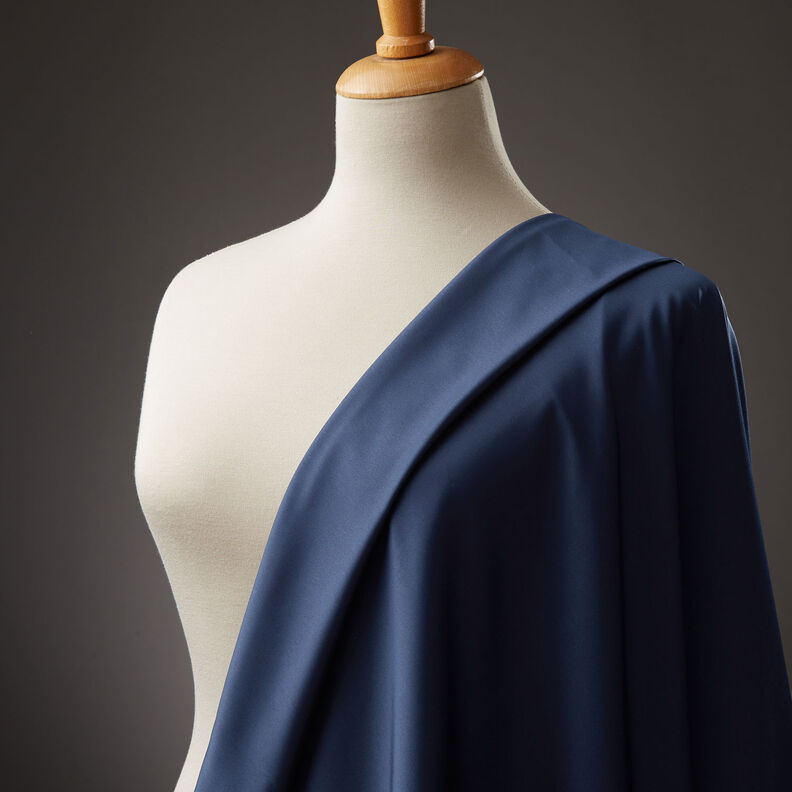 Mikrofiber Satin – marinblått, image number 8