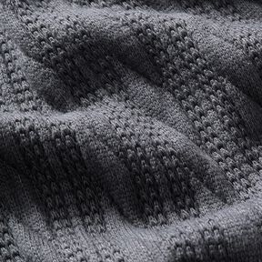 Stickat Cloqué flätmönster – nattblå, 