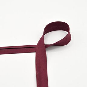 Skråband i bomull Poplin [20 mm] – bordeauxrött, 