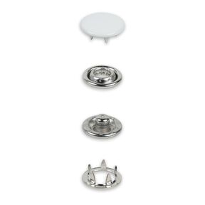 Tryckknappar jersey [12 mm] | Prym – vit, 