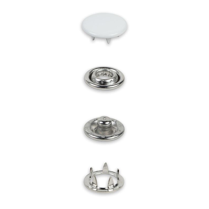 Tryckknappar jersey [12 mm] | Prym – vit,  image number 2