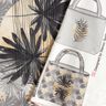 Väskor Panel Canvas palmblad och måne – ljusgrå,  thumbnail number 2