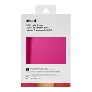 Cricut överföringsfolier Ruby [ 10,1 x 15,2 cm | 24 styck ], 