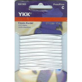 Elastisk snodd 501 [5m] – vit | YKK, 