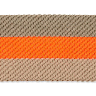 Väskband/bältesband Neon [ 40 mm ] – neonorange/beige, 