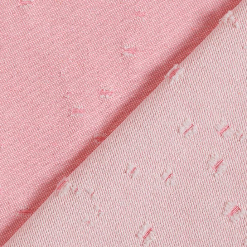 Denim bomullsmix förstörd look – rosa,  image number 3