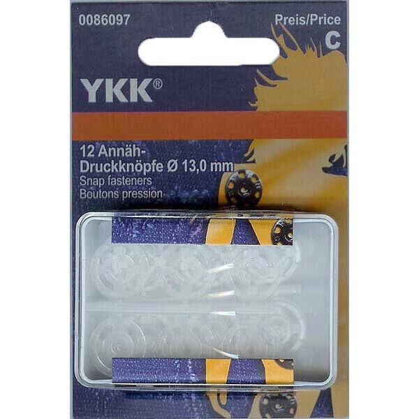 Tryckknappar att sy på, plast 1 – transparent | YKK, image number 1