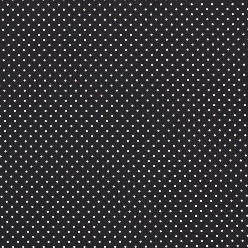 Bomullspoplin Små prickar – svart/vit,  image number 1