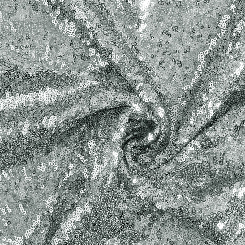 mikro-paljett-tyg enfärgat – silver,  image number 4