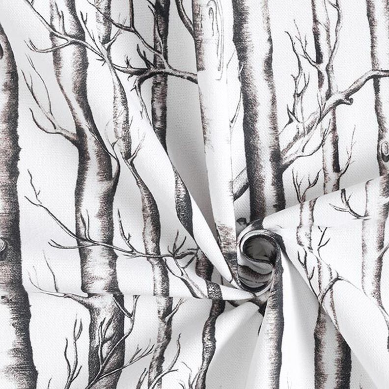 Dekorationstyg Halvpanama Trädstammar – yllevit, image number 3